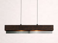 Lena Linear Wood Glass Chandelier 47'' 62