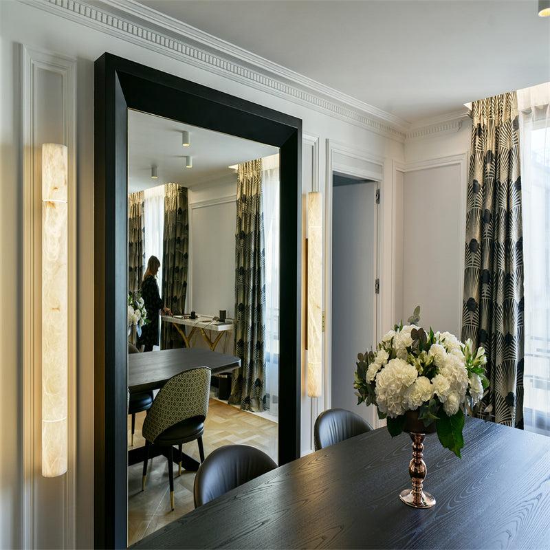 Garron Modern Alabaster Linear Wall Sconce - King Lamps