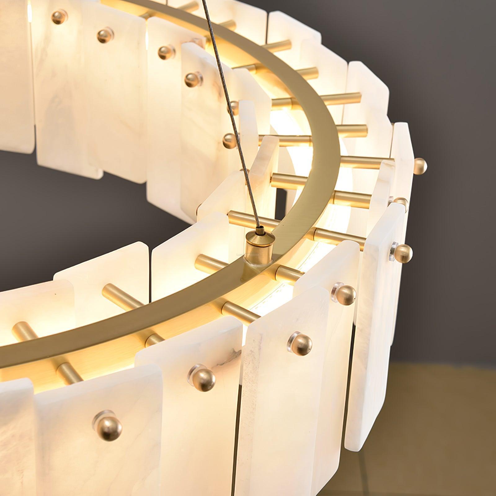 Halos Alabaster Round/Square Chandelier - King Lamps