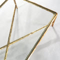 Thaddeus Forged Iron Rectangle Glass Coffee Table - King Lamps