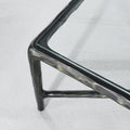 Thaddeus Forged Iron Rectangle Glass Coffee Table - King Lamps
