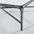 Thaddeus Forged Iron Rectangle Glass Coffee Table - King Lamps