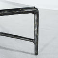 Thaddeus Forged Iron Rectangle Glass Coffee Table - King Lamps