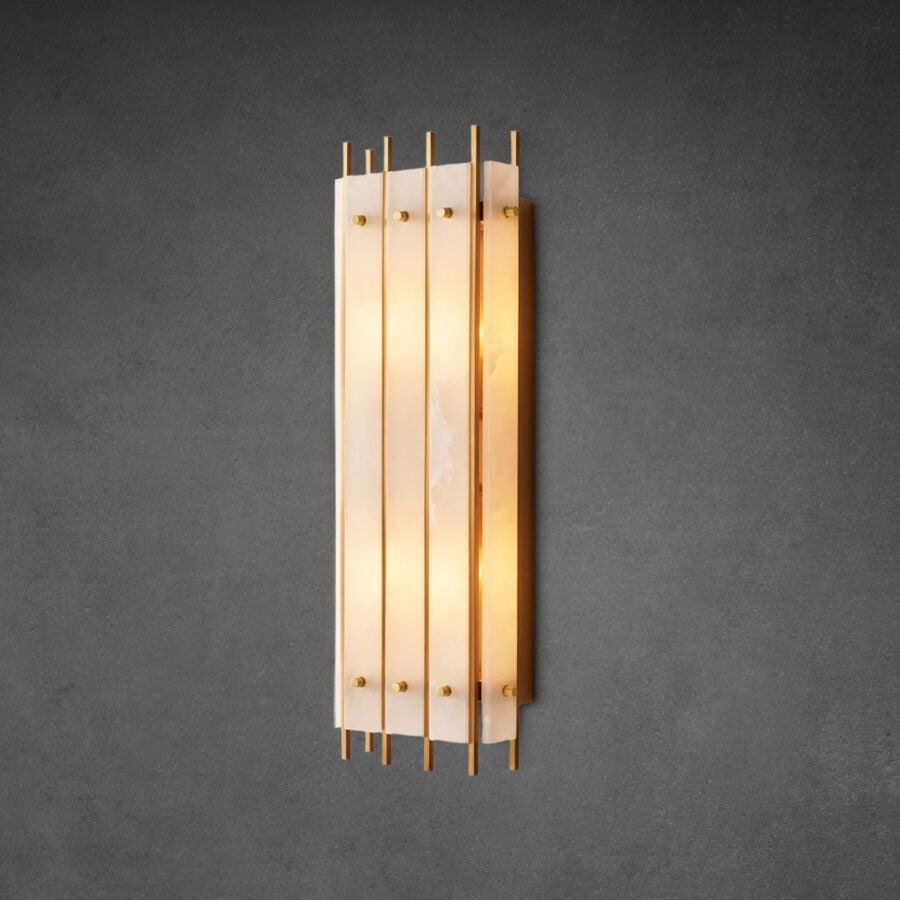 San Marco Alabaster Grand Rectangular Sconce - King Lamps