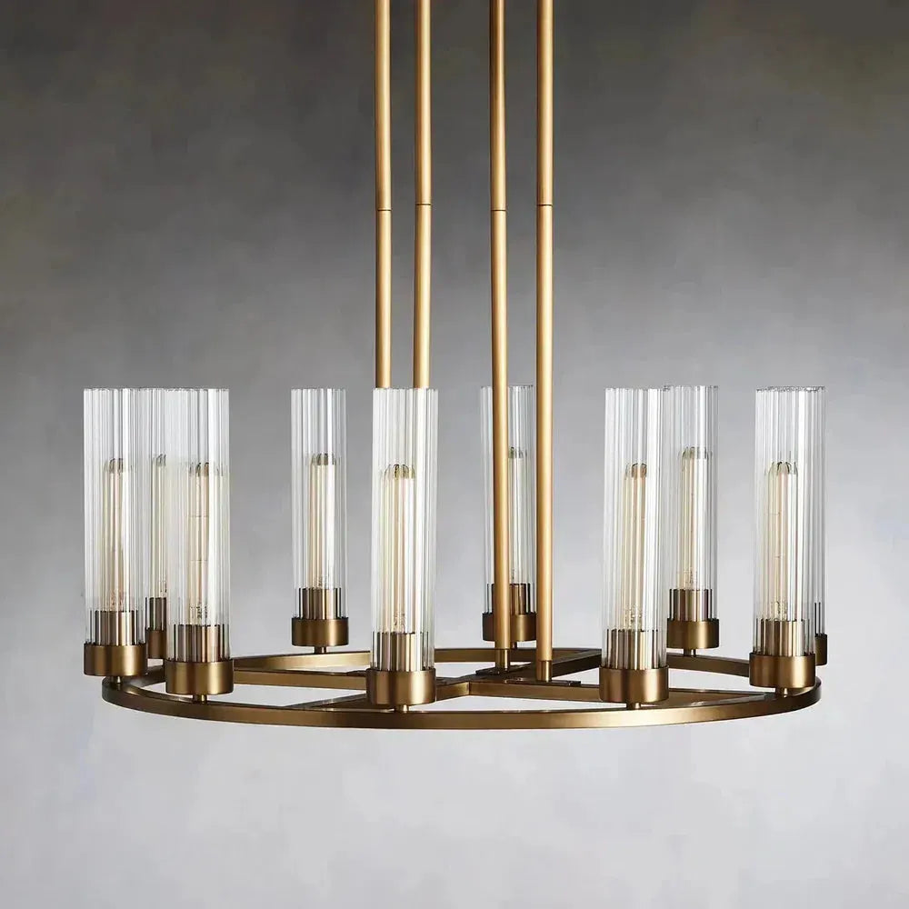 Andreas Round Glass Chandelier 30"W 40"W - King Lamps