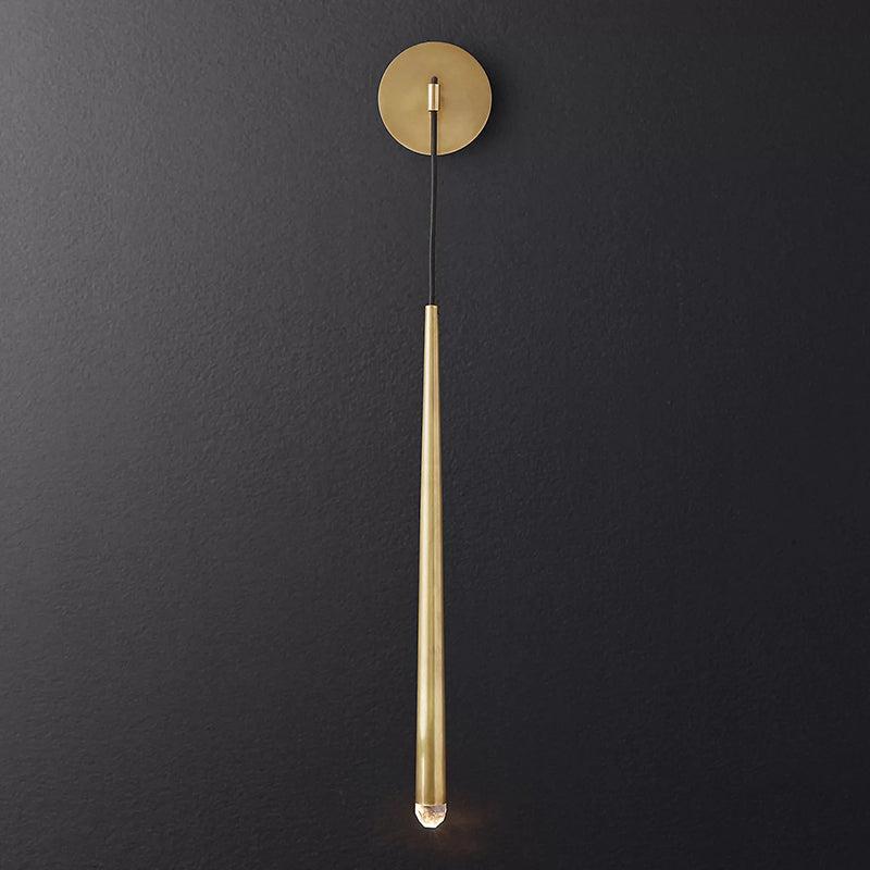 Aquitain Tapered Tubular Solid Brass Wall Sconce 38" H - King Lamps