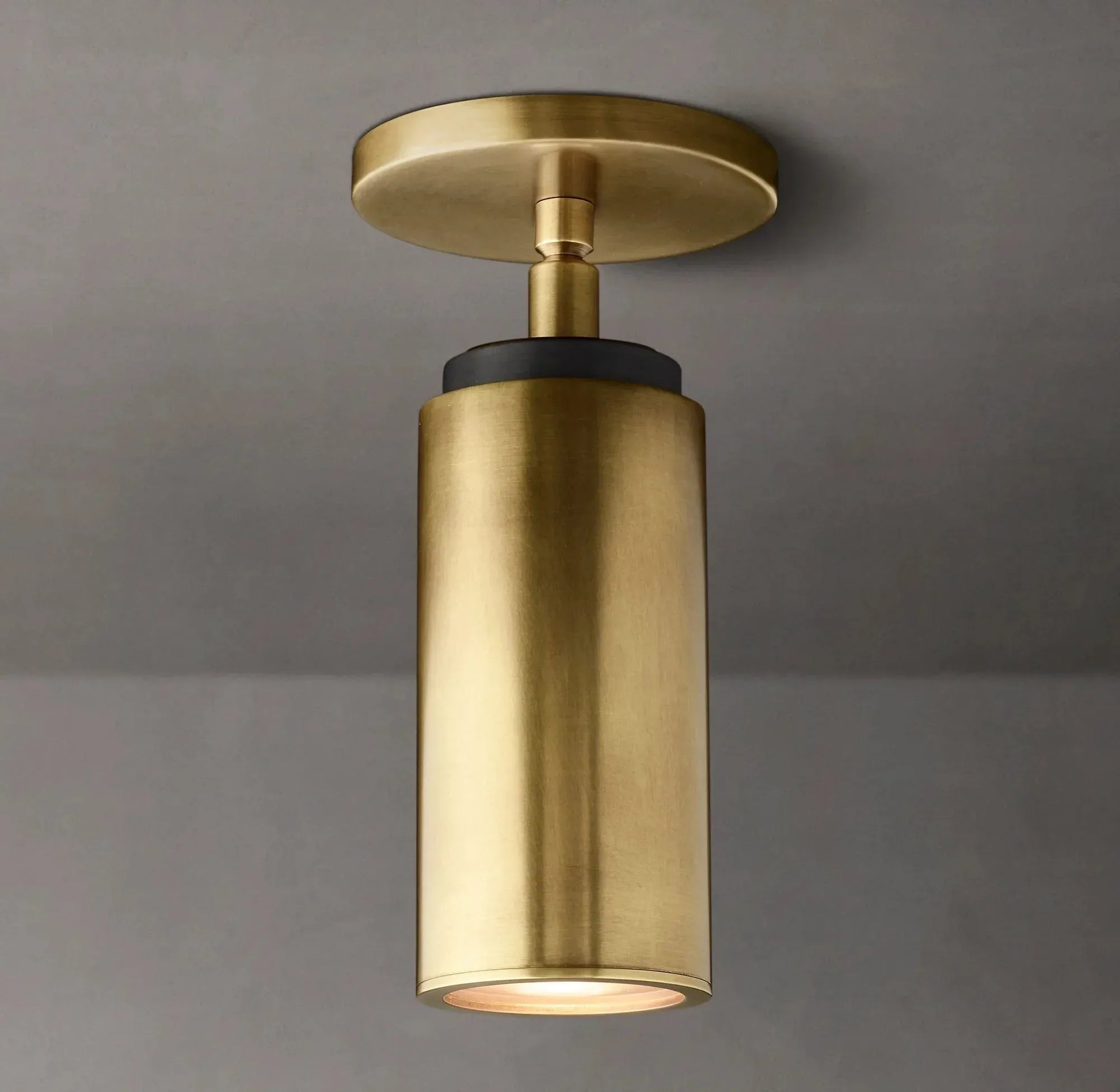 Champeaux Brass Pivoting Flushmount 4½”D - King Lamps
