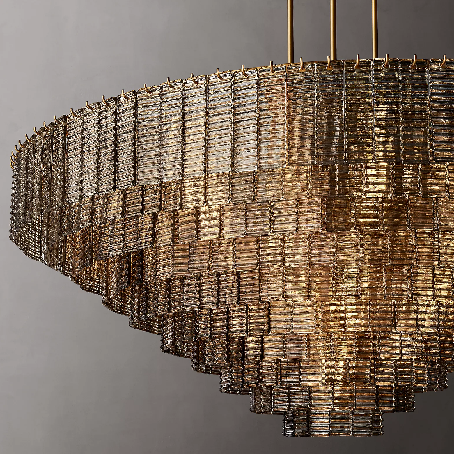 Sirene Glass Round Chandelier 65" - King Lamps