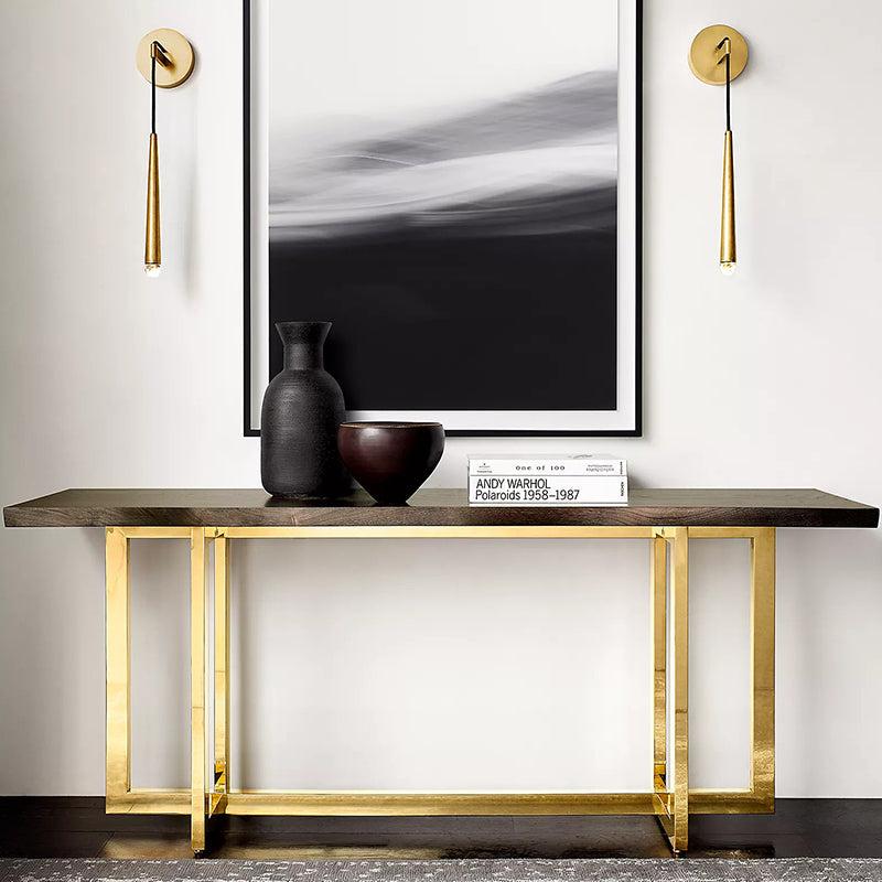 Aquitain Tapered Tubular Solid Brass Wall Sconce 22" H - King Lamps