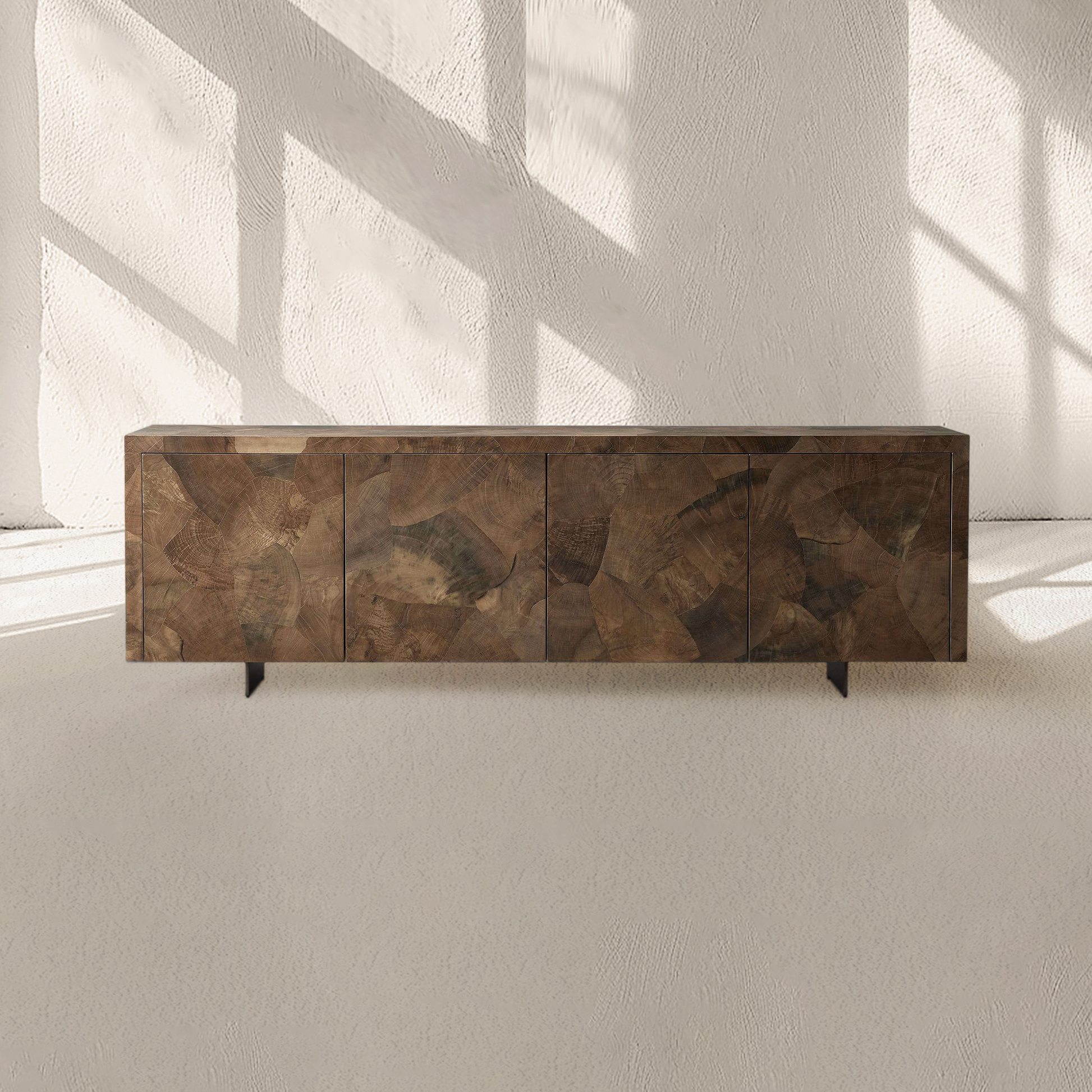 Loranco Salvaged Ash Sideboard Wood Buffet Cabinet Table Living Room Entryways TV Cabinet