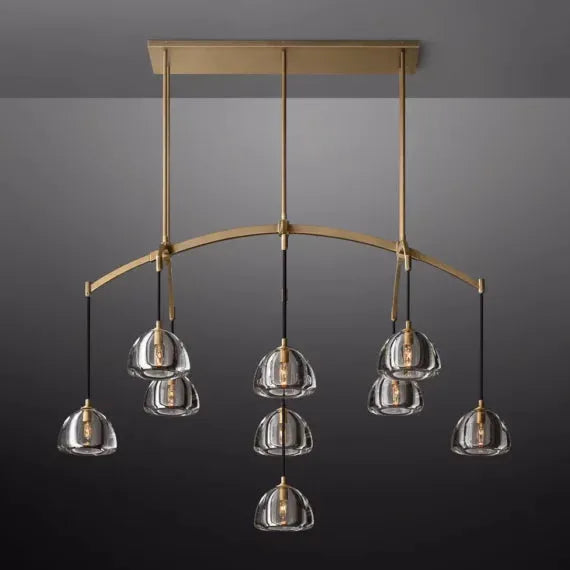 Hemisphere Linear Chandelier 54″ - King Lamps