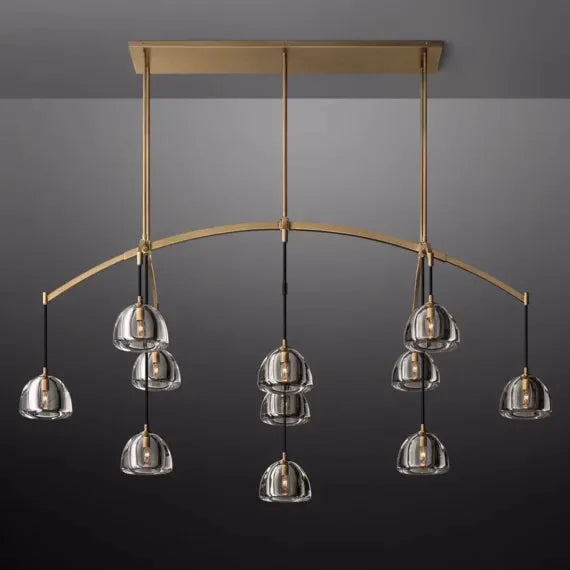 Hemisphere Linear Chandelier 72″ - King Lamps