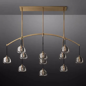 Hemisphere Linear Chandelier 72″ - King Lamps