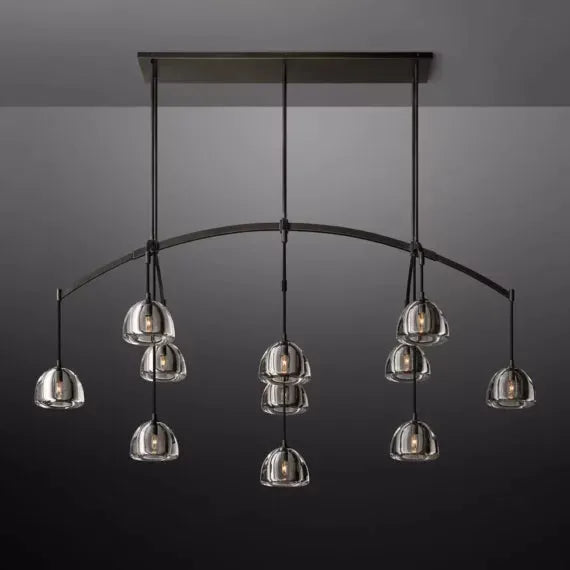 Hemisphere Linear Chandelier 72″ - King Lamps