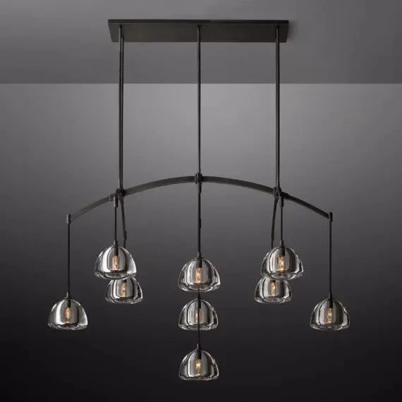 Hemisphere Linear Chandelier 54″ - King Lamps