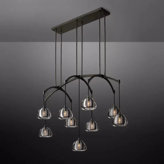 Hemisphere Linear Chandelier 54″ - King Lamps