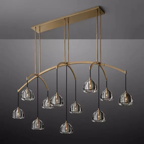 Hemisphere Linear Chandelier 72″ - King Lamps