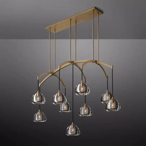 Hemisphere Linear Chandelier 54″ - King Lamps