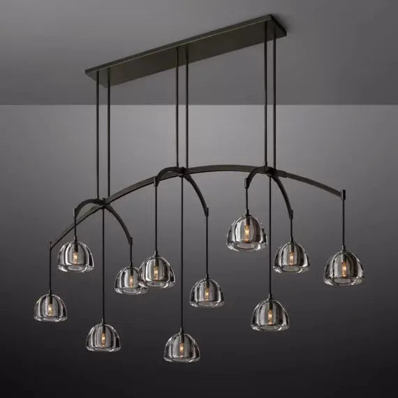 Hemisphere Linear Chandelier 72″ - King Lamps
