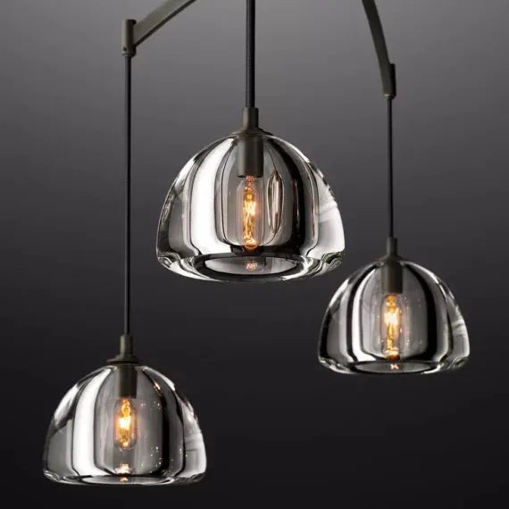 Hemisphere Linear Chandelier 54″ - King Lamps