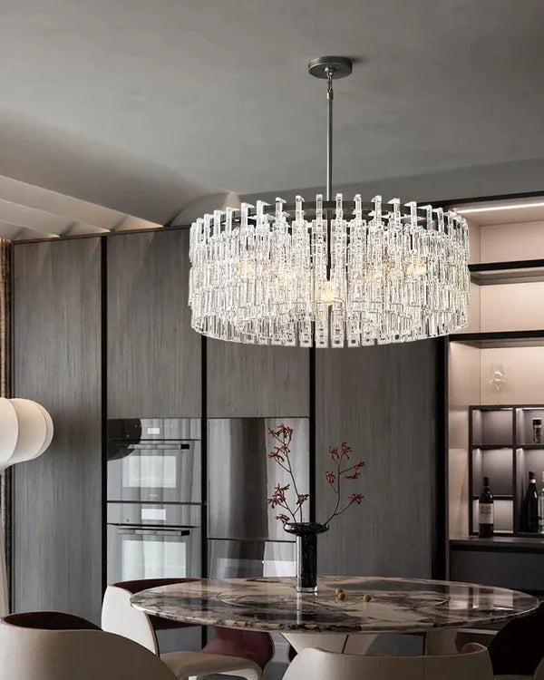 Marigan Multi-Tier Crystal Chain Round Chandelier 60" - King Lamps