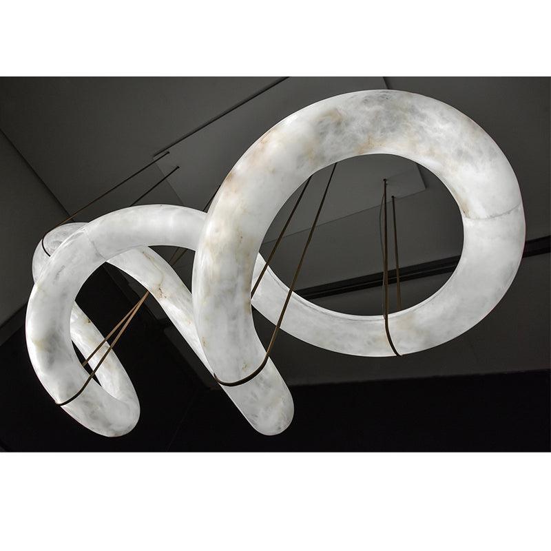 Ethereal Alabaster Chandelier 70½" - King Lamps