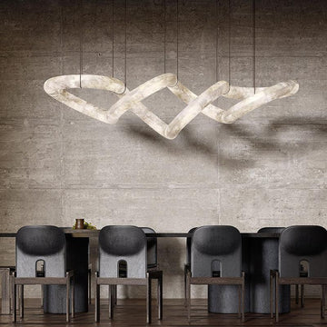 Scarlett Designer Alabaster Pendant Light, Modern Luxury Inspired Chandelier - King Lamps