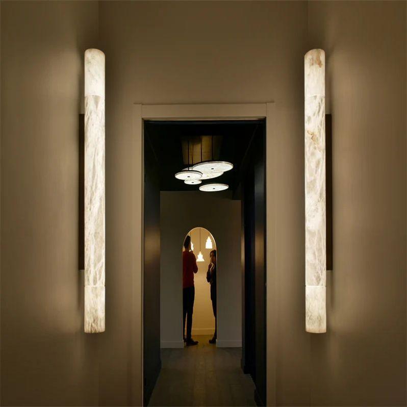 Grandeur Alabaster Linear Hallway Sconce - King Lamps