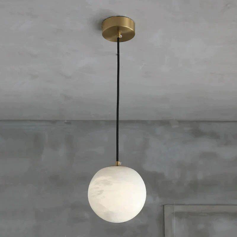 Alabaster Sphere Pendant Light, Modern Pendant Light - King Lamps