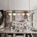 Modern Luxury Alabaster Global Kitchen Island Pendant 5 Lights - King Lamps