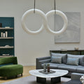 Oslo Infinity Symmetrical Alabaster Pendant Chandelier - King Lamps