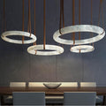 Oslo Pendant Alabaster Chandelier, Halo Ring Chandelier - King Lamps