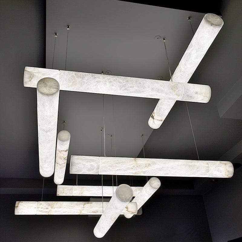 Grandeur Alabaster Linear Pendant Light, Bar Pendant Light - King Lamps