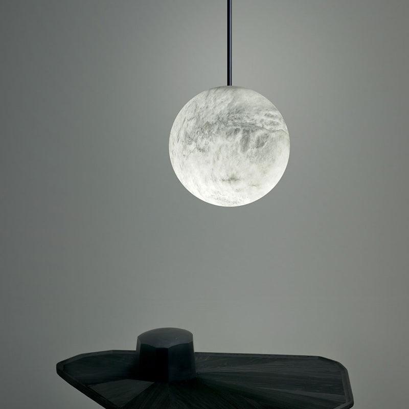 Luna Alabaster Sphere Staircase Chandelier, Multi Pendant Light - King Lamps