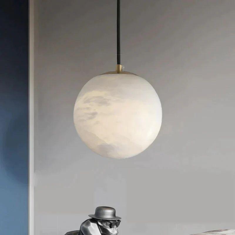 Alabaster Sphere Pendant Light, Modern Pendant Light - King Lamps