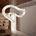 Beverly Symmetrical Entryway Alabaster Pendant Light for Dining Table - King Lamps