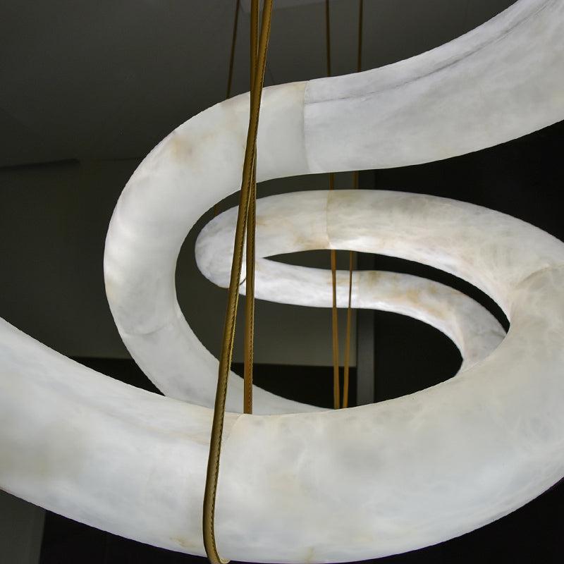 Ethereal Alabaster Chandelier 70½" - King Lamps