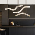 Luna's Simplicity - Modern Minimalist Alabaster Dining Room Pendant Light - King Lamps
