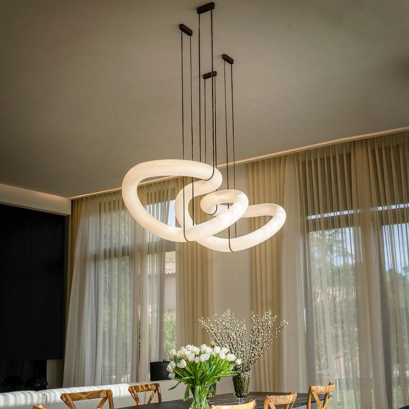 Ethereal Alabaster Chandelier 70½" - King Lamps
