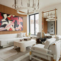 Oslo Pendant Alabaster Chandelier, Halo Ring Chandelier - King Lamps