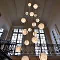 Luna Alabaster Sphere Staircase Chandelier, Multi Pendant Light - King Lamps