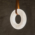 Oslo Pendant Alabaster Chandelier, Halo Ring Chandelier - King Lamps