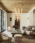 Audubon Alabaster Round Chandelier 56
