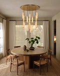 Audubon Alabaster Round Chandelier 56