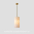 Hand-Carved Alabaster Cylinder Pendant - King Lamps