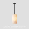 Hand-Carved Alabaster Cylinder Pendant - King Lamps