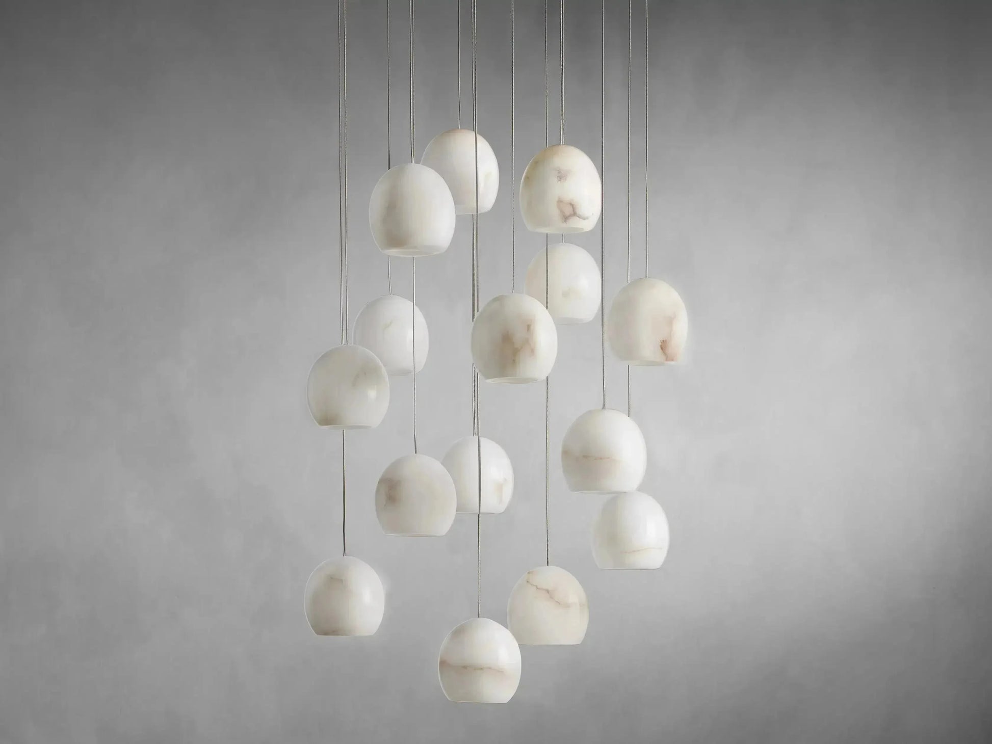 Arica Round Alabaster Chandelier 3/7/15/36 Light - King Lamps