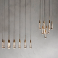 Soltaire Crystal Pendant 1 light 2 lights - King Lamps