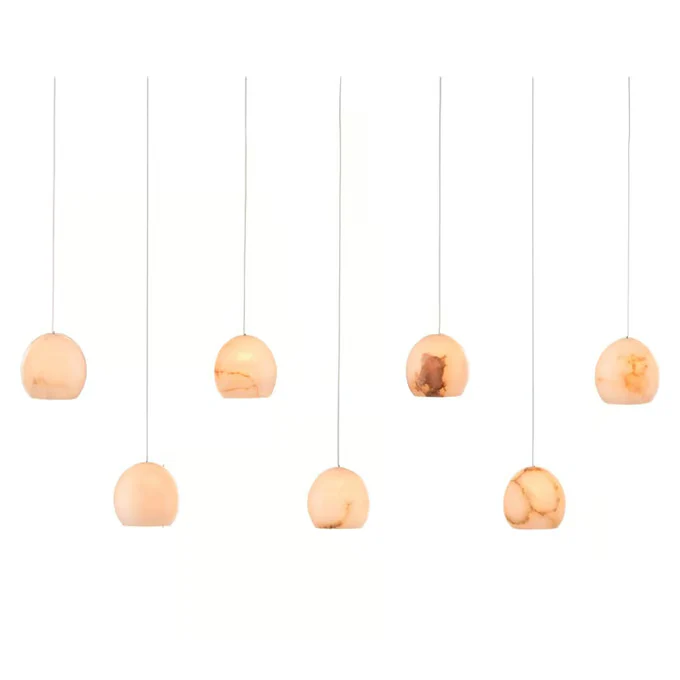 Maeva Round Alabaster Chandelier 13'' 21'' 36'' - King Lamps