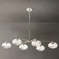 Cabrette Clear Glass Mobile Linear Chandelier - King Lamps